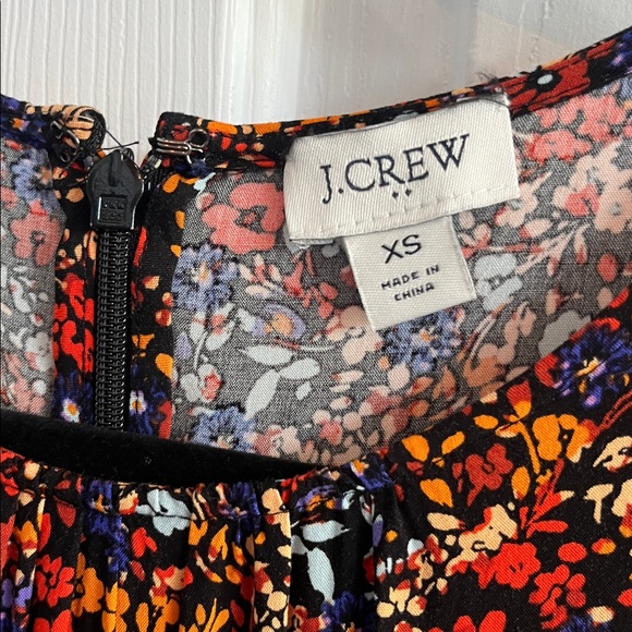 J. Crew Floral Tiered Short Puff Sleeve Dress Size XS - Picture 8 of 11
